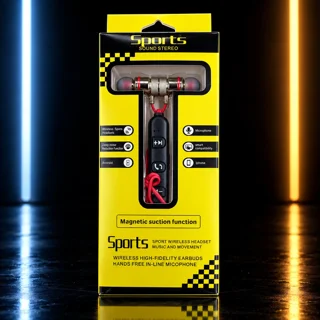 هندزفری بلوتوثی گردنی Sports Sound Stereo مغناطیسی قرمز